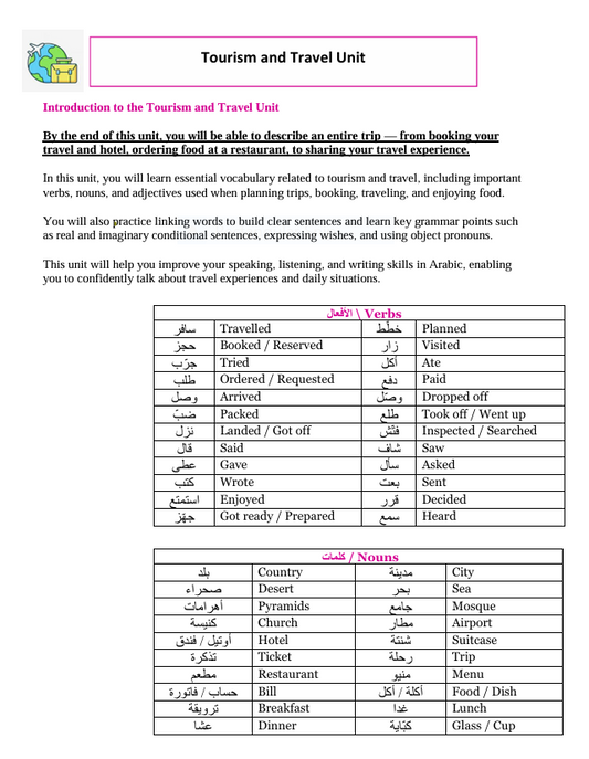 Monthly Subscription - Weekly Levantine Arabic Worksheets